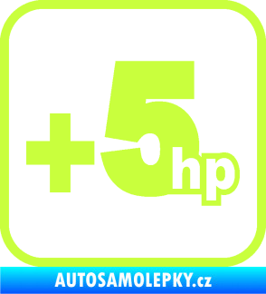 Samolepka +5hp 002 limetová