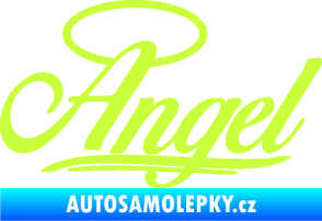Samolepka Angel nápis limetová