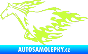 Samolepka Animal flames 003 levá kůň limetová