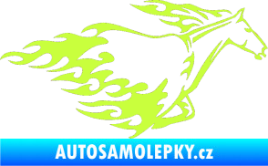 Samolepka Animal flames 003 pravá kůň limetová