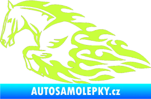 Samolepka Animal flames 008 levá kůň limetová