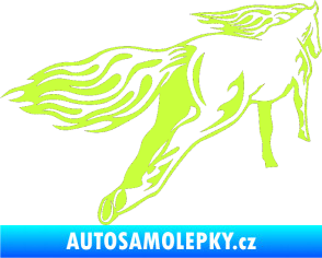 Samolepka Animal flames 009 pravá kůň limetová