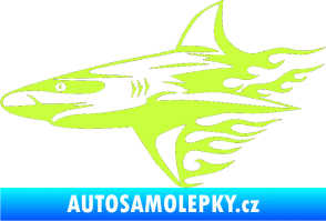 Samolepka Animal flames 031 levá žralok limetová