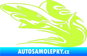 Samolepka Animal flames 037 levá žralok limetová