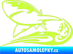 Samolepka Animal flames 041 levá žralok limetová