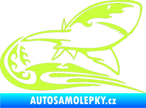 Samolepka Animal flames 041 pravá žralok limetová