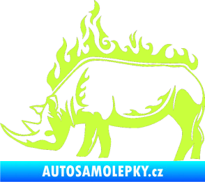 Samolepka Animal flames 049 levá nosorožec limetová