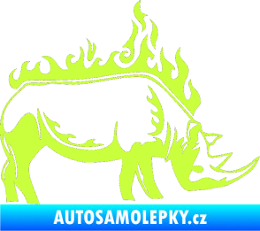 Samolepka Animal flames 049 pravá nosorožec limetová