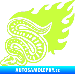 Samolepka Animal flames 086 levá had limetová