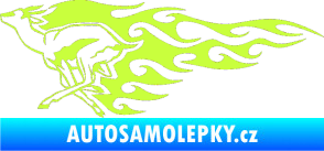 Samolepka Animal flames 092 levá antilopa limetová