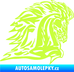 Samolepka Animal flames 101 pravá kůň limetová