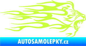 Samolepka Animal flames 103 pravá lev limetová