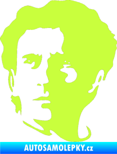 Samolepka Silueta Ayrton Senna levá limetová