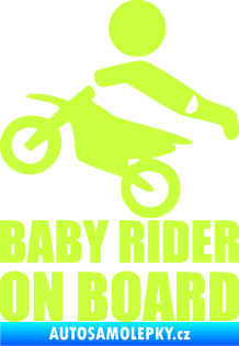 Samolepka Baby rider on board levá limetová