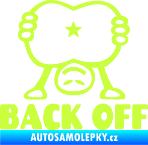 Samolepka Back off panáček limetová