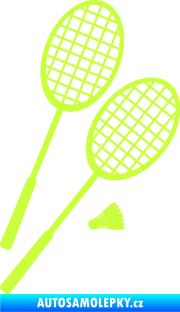 Samolepka Badminton rakety pravá limetová