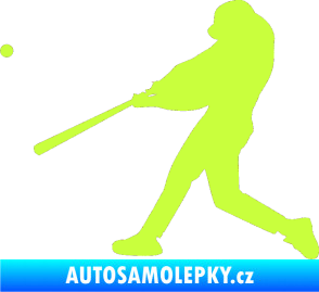 Samolepka Baseball 001 levá limetová