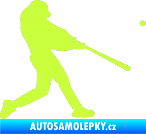Samolepka Baseball 001 pravá limetová
