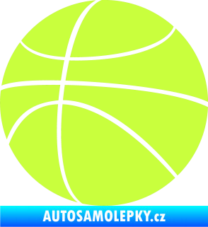 Samolepka Basketbalový míč 001 limetová