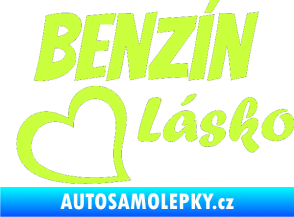Samolepka Benzín Lásko limetová
