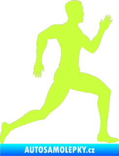 Samolepka Běžec 003 pravá limetová