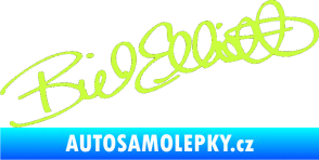 Samolepka Podpis Bill Elliott  limetová