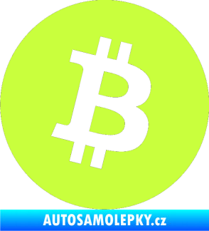 Samolepka Bitcoin 001 limetová