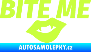 Samolepka Bite me  limetová