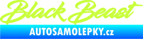 Samolepka Black Beast nápis limetová