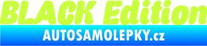 Samolepka Black edition 001 nápis limetová