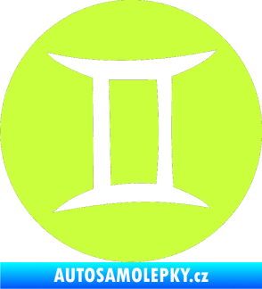 Samolepka Blíženci 001 - horoskop limetová