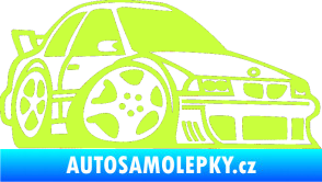 Samolepka BMW e30 karikatura pravá limetová
