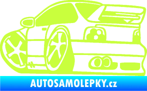 Samolepka BMW e46 karikatura levá limetová