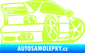 Samolepka BMW e46 karikatura pravá limetová