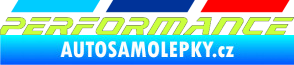 Samolepka BMW M Performance nad sebou limetová