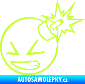Samolepka Bomba 005 levá JDM styl limetová