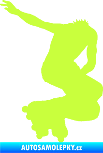 Samolepka Bruslař 005 pravá limetová