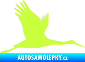 Samolepka Čáp 002 pravá limetová