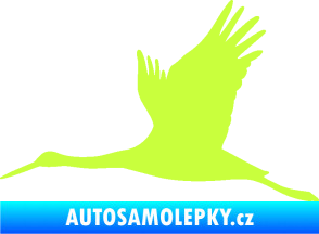 Samolepka Čáp 002 levá limetová