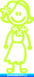Samolepka Cartoon family slečna Hawai limetová
