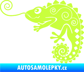Samolepka Chameleon 004 levá limetová