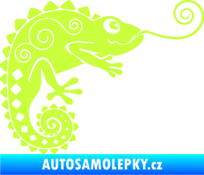 Samolepka Chameleon 004 pravá limetová