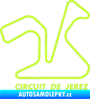 Samolepka Okruh Circuito de Jerez limetová