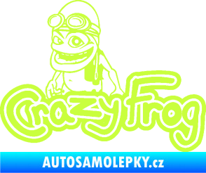 Samolepka Crazy frog 002 žabák limetová