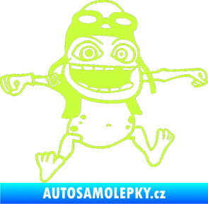 Samolepka Crazy frog pravá limetová