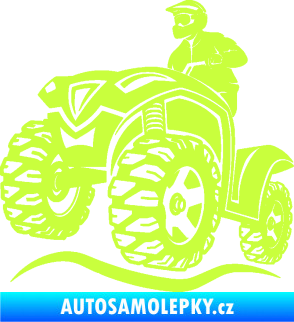 Samolepka Čtyřkolka 005 levá limetová