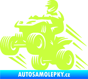 Samolepka Čtyřkolka 006 levá limetová