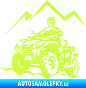 Samolepka Čtyřkolka 007 levá limetová