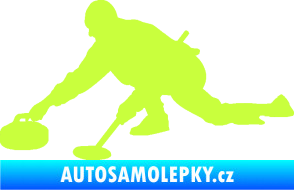 Samolepka Curling 003 levá limetová