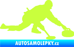 Samolepka Curling 003 pravá limetová